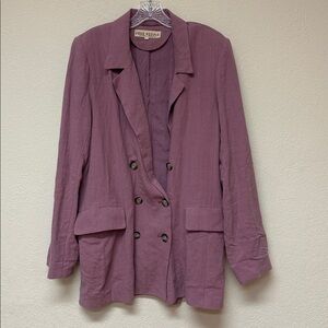 Free People Women's Maeve Pink blazer Jacket Size M